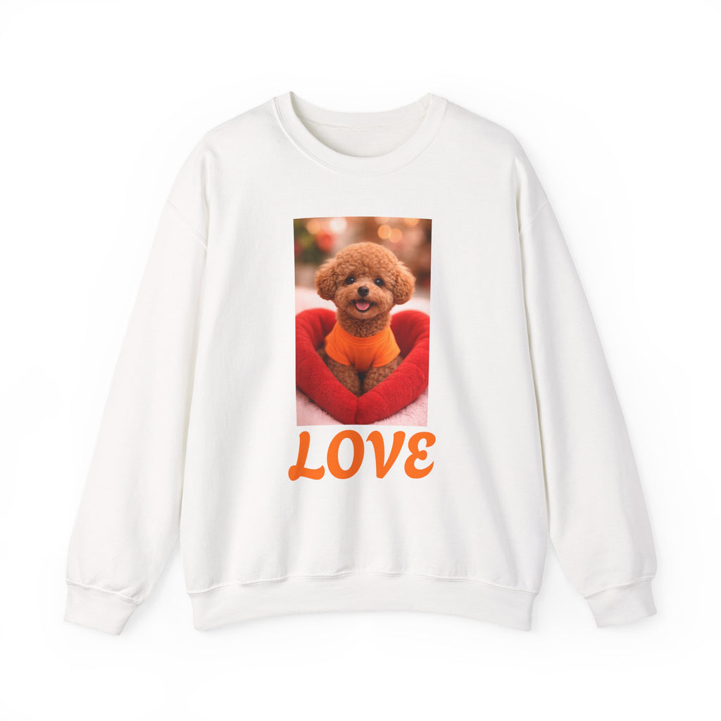 Love Puppy Crewneck Sweatshirt — Cute Dog Photo
