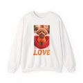 Love Puppy Crewneck Sweatshirt — Cute Dog Photo