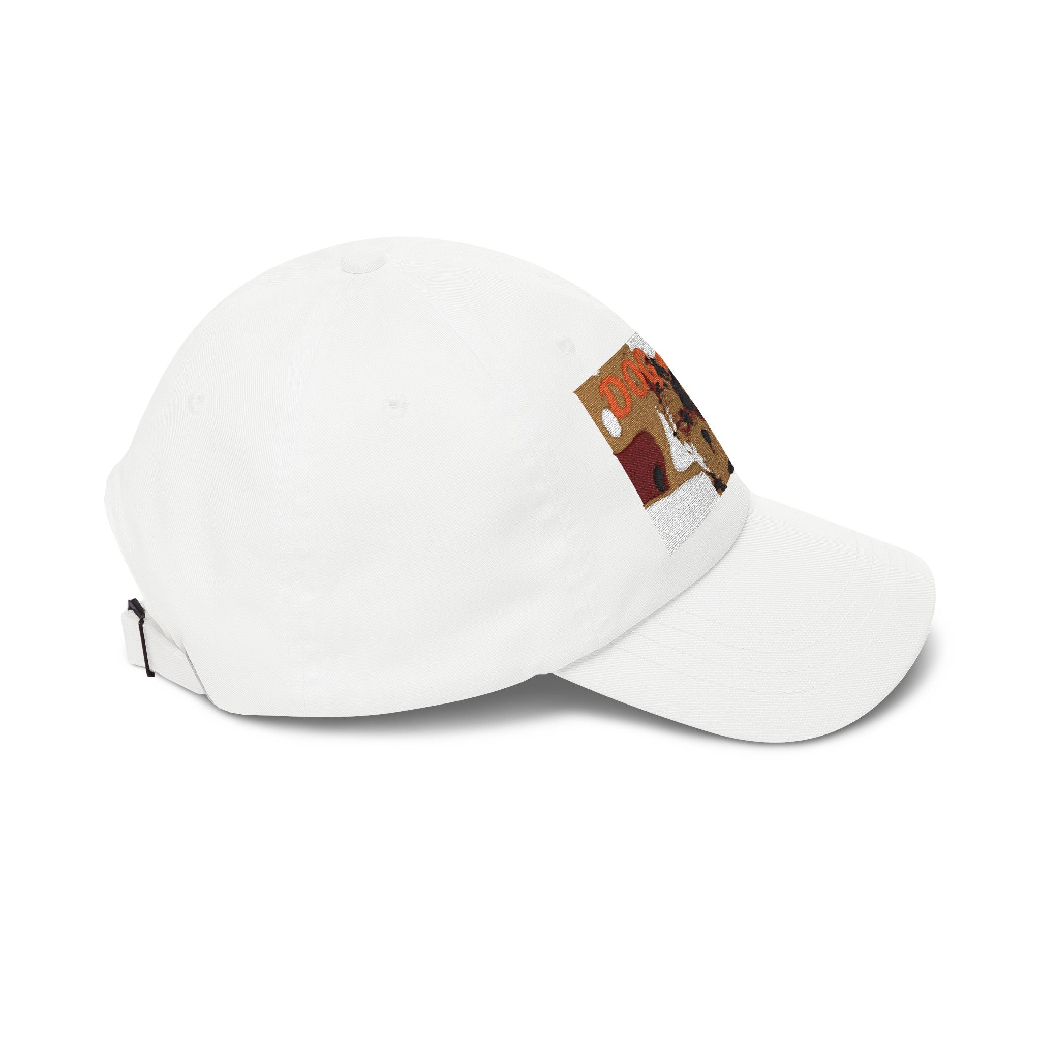 Dad Cap with Cute Puppy Portrait — Casual White Baseball Hat for Dog Lovers